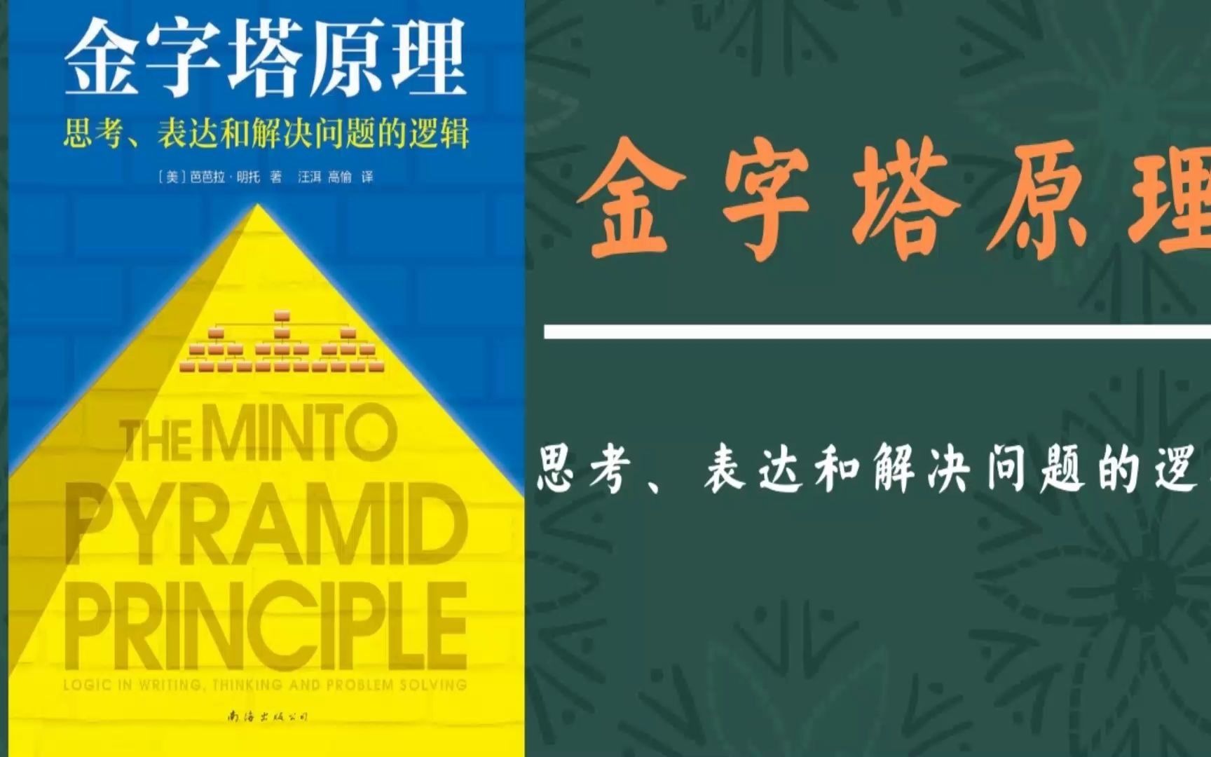 [图]解读书籍《金字塔原理：思考、表达和解决问题的逻辑》