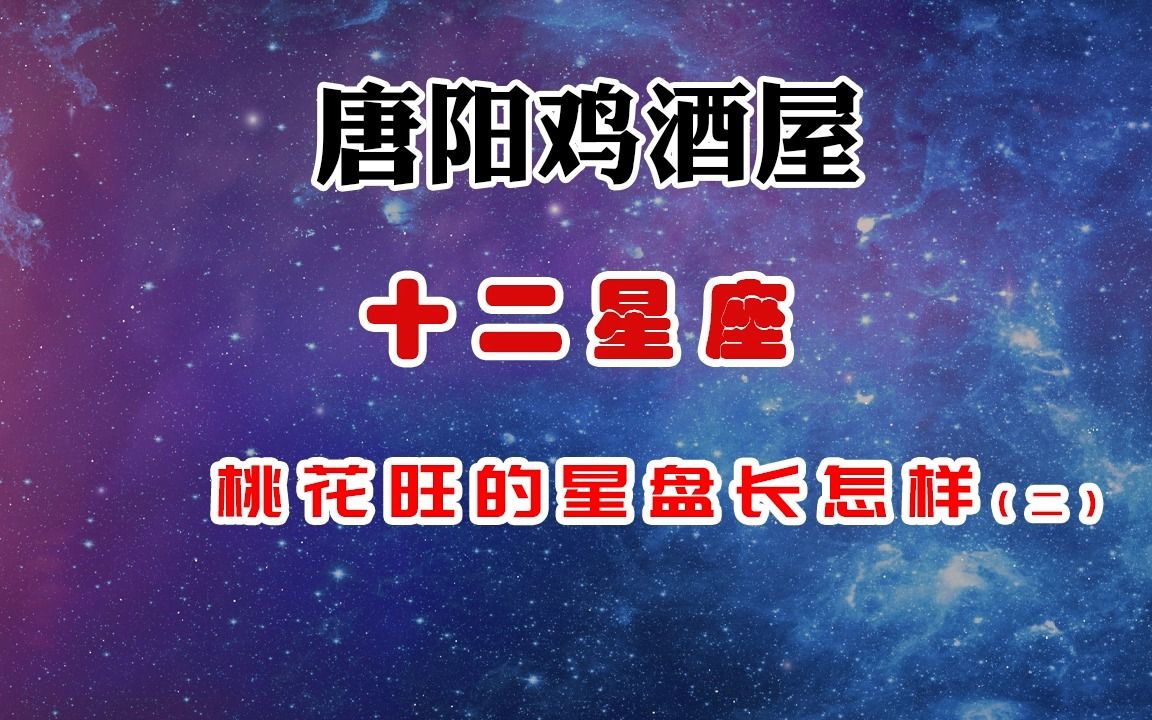 【唐阳鸡酒屋】 桃花旺的星盘长怎样Ⅱ哔哩哔哩bilibili