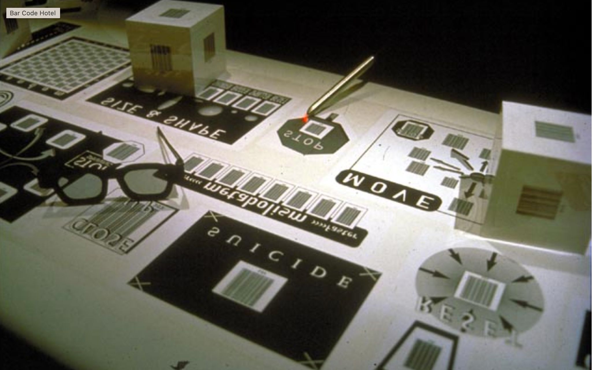 【数字艺术:互动艺术装置】perry hoberman,条形码酒店,bar code