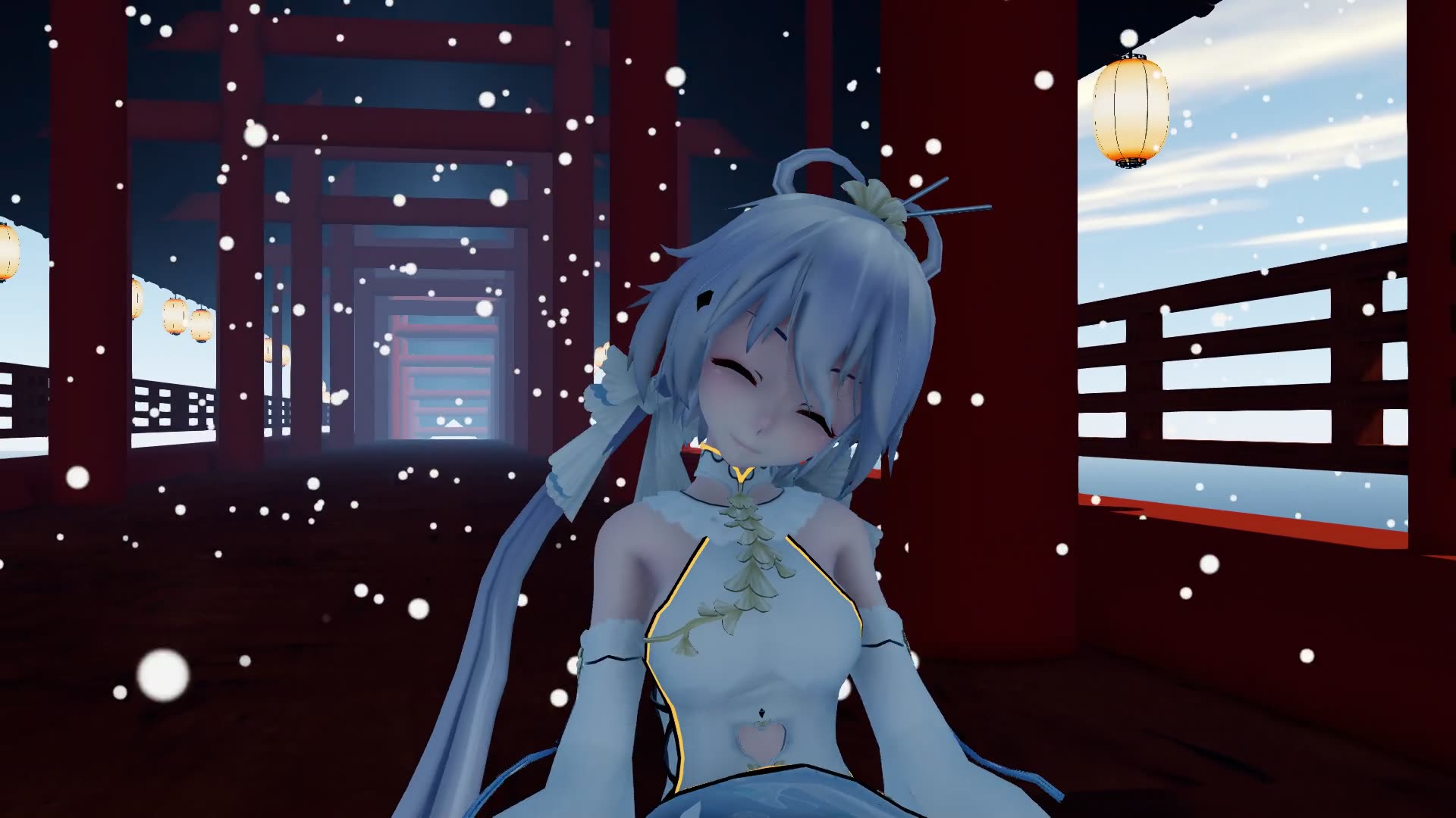 勾指起誓洛天依勾指起誓柔美版mmd你是圣诞老人送给我最好的礼物