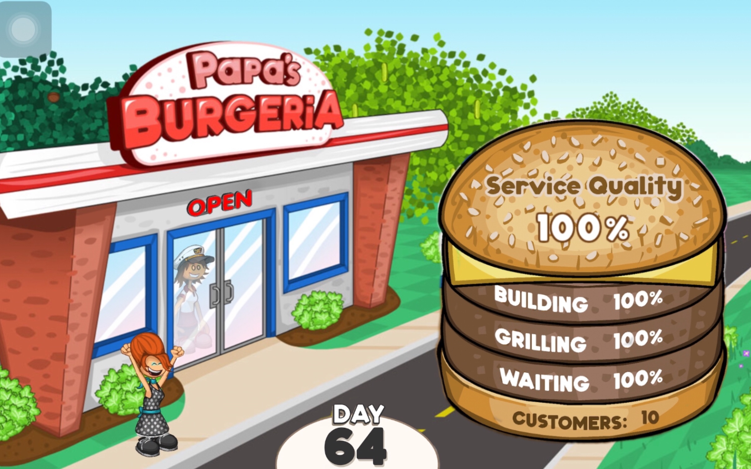 【老爹系列】《老爹汉堡店》day64-极度舒适!全部100%完美的一天「第