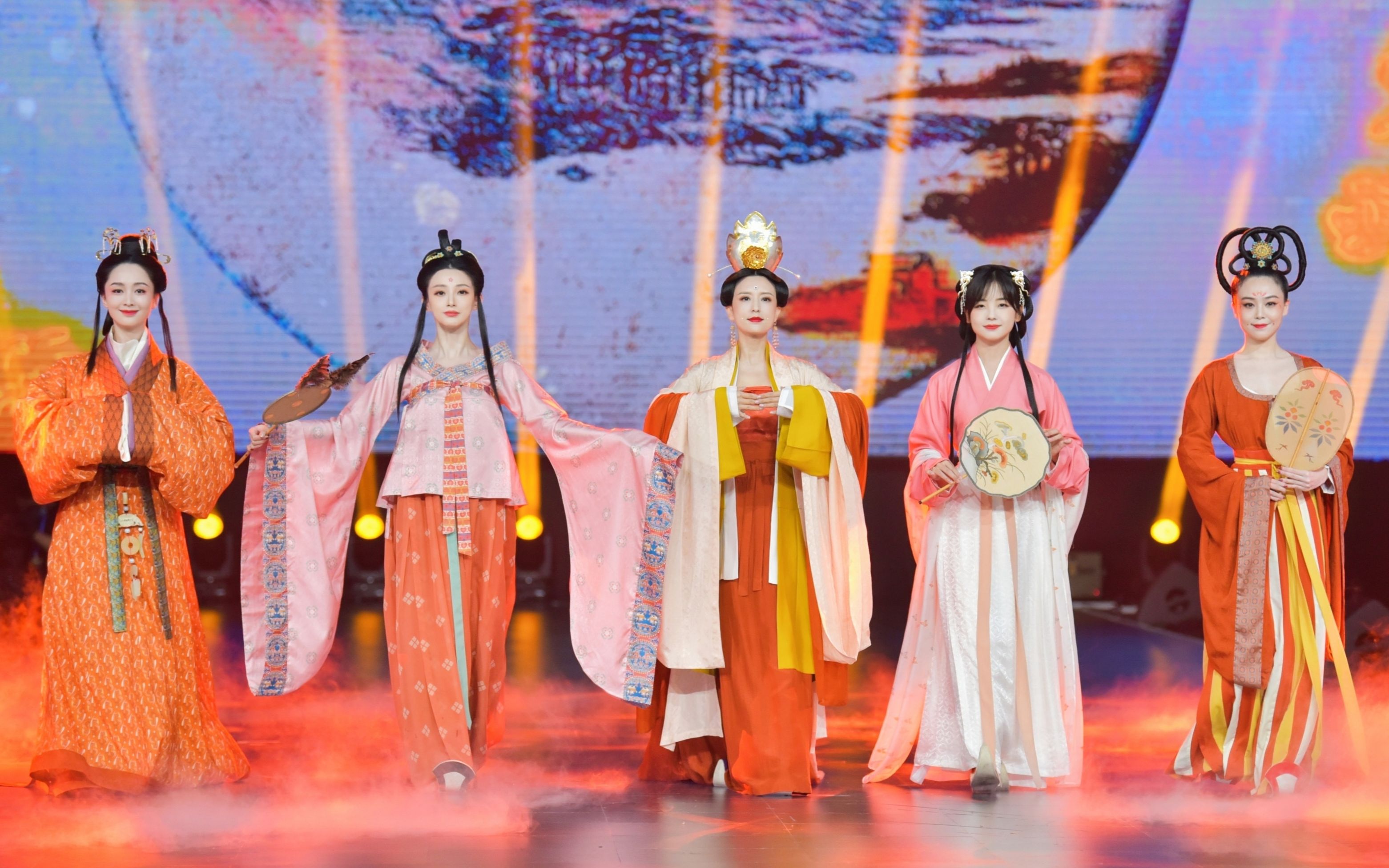 张蕾,王冰冰,马凡舒等"国风五美"《中国时尚盛典》古风走秀