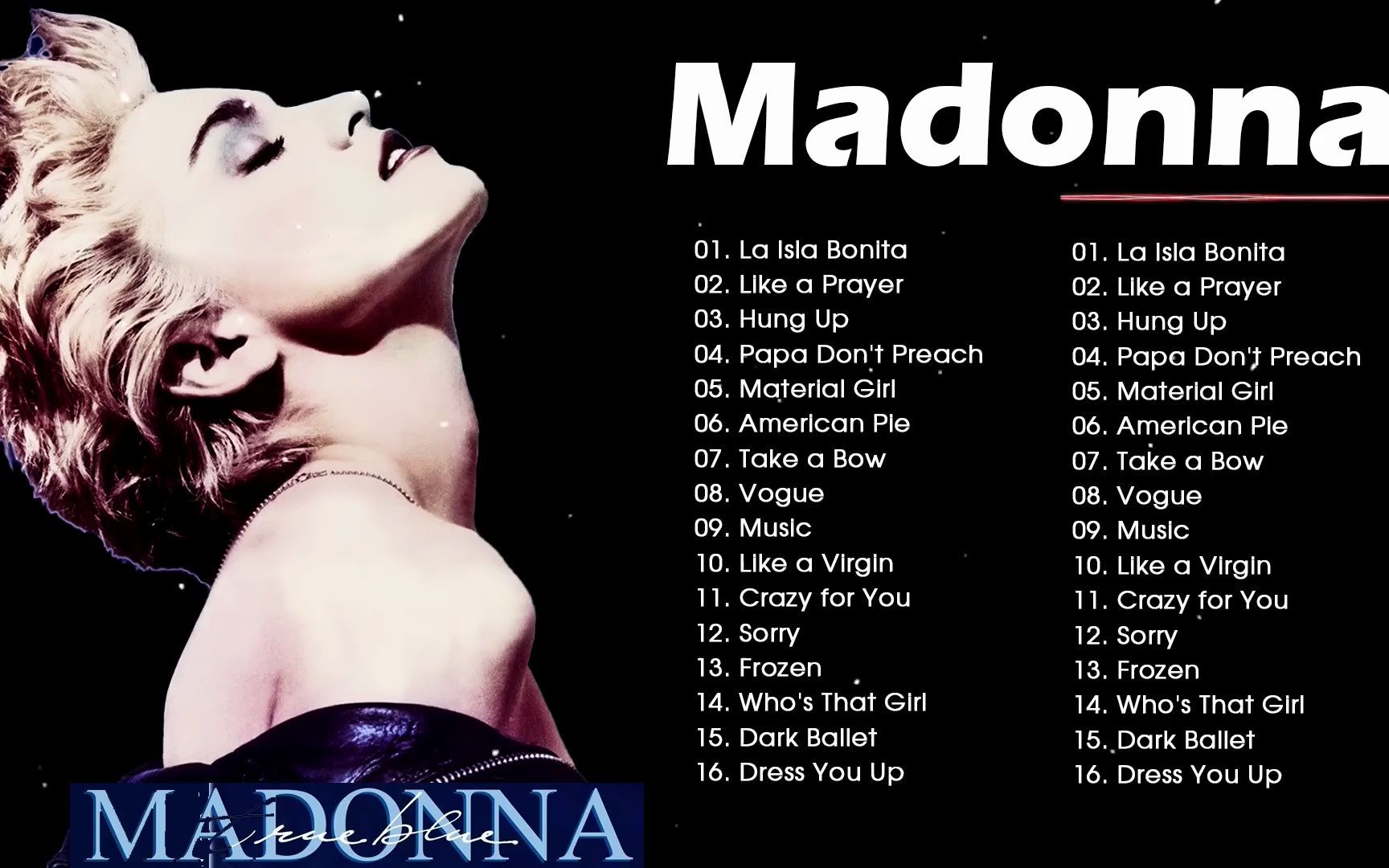 [图]麦当娜 经典歌曲合集 The Best Of Madonna 💕 Madonna Greatest Hits Full Album