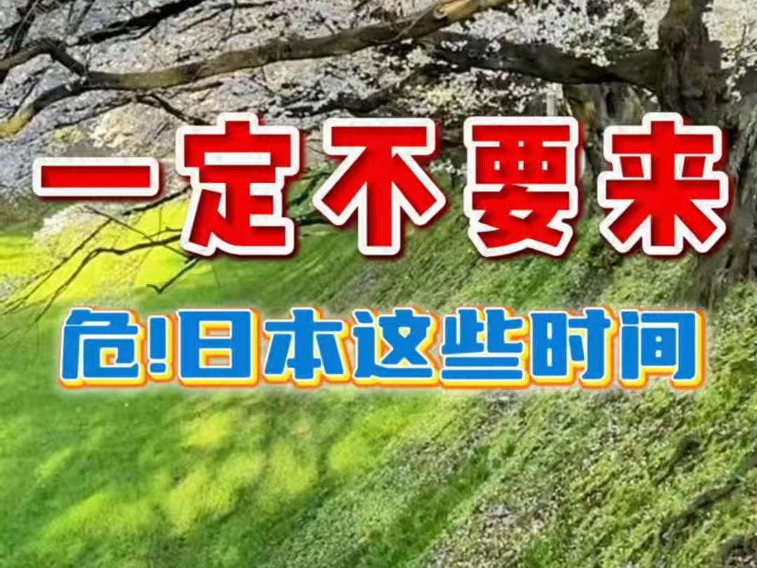 日本自由行,这些时间一定要避开!危险危险危险!!!哔哩哔哩bilibili