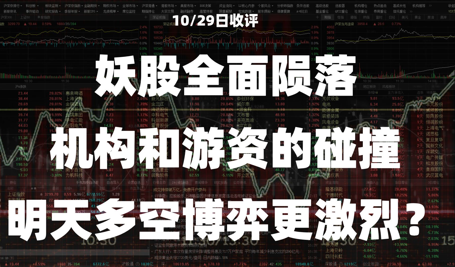 A股收评:妖股全面陨落?接下来迎来的是机构与游资的终极碰撞!明天多空博弈会更激烈吗?后市将如何演绎???哔哩哔哩bilibili