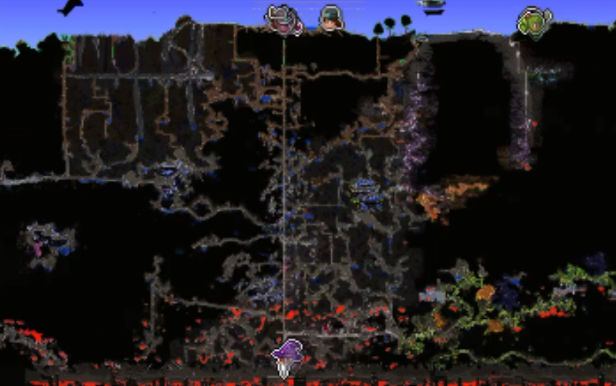 泰拉瑞亚地图展示TERRARIA