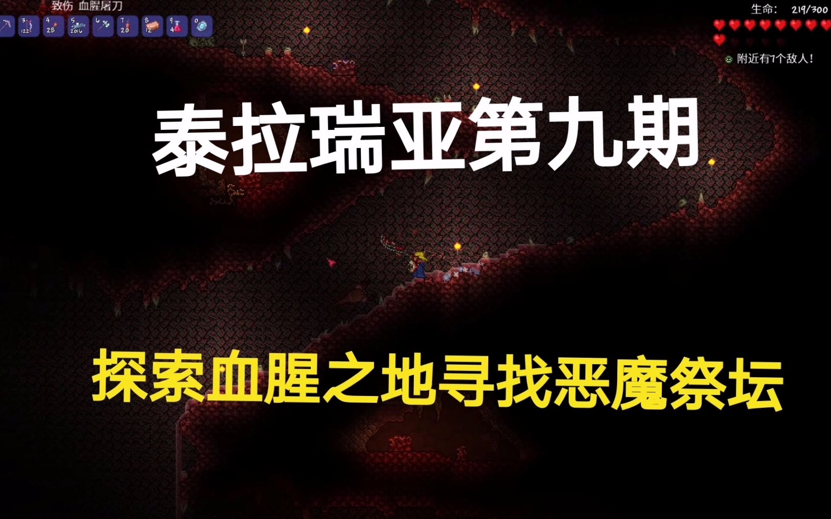 小童解说《泰拉瑞亚》游戏视频第九期探索血腥之地寻找恶魔祭坛哔哩哔哩bilibili