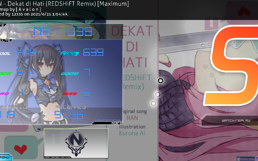 [图]【OSU!MANIA】Dekat di Hati（MIKU remix）- RAN 97.56%