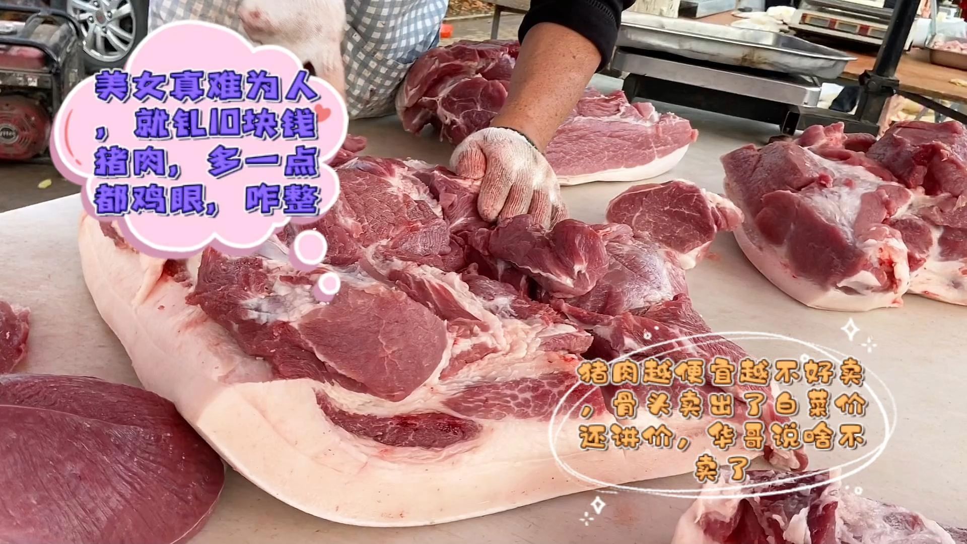 北方猪肉大降价,骨头卖出了白菜价,看看多少钱一斤?震惊了哔哩哔哩bilibili