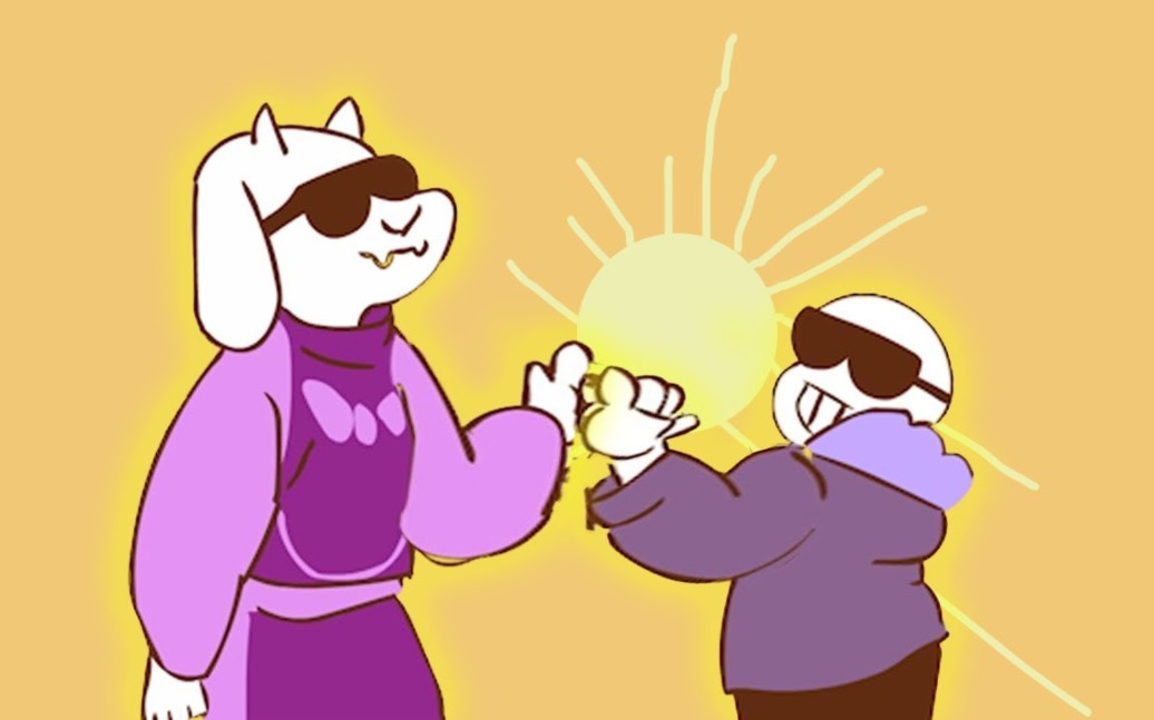 傳說之下/sans and toriel team up so you can