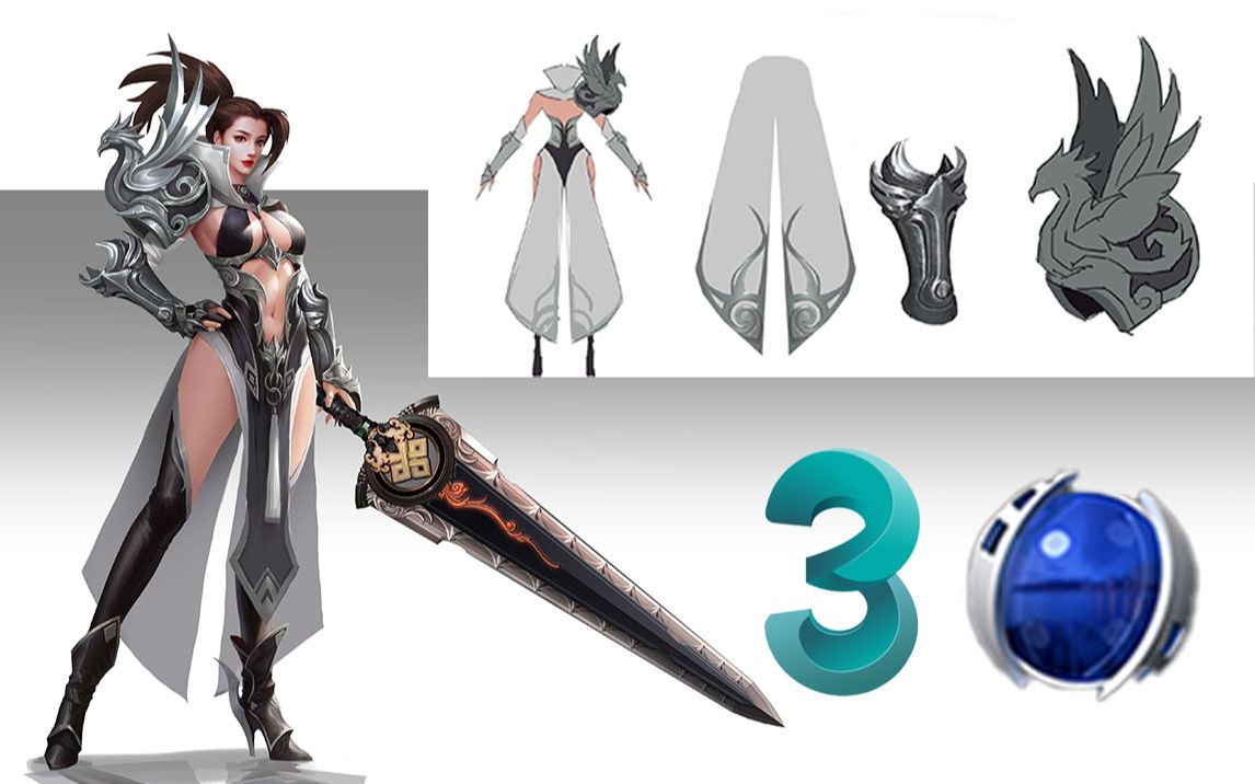 【3dmax/bodypaint3d】女战士角色建模教程.零基础手绘角色建模讲解