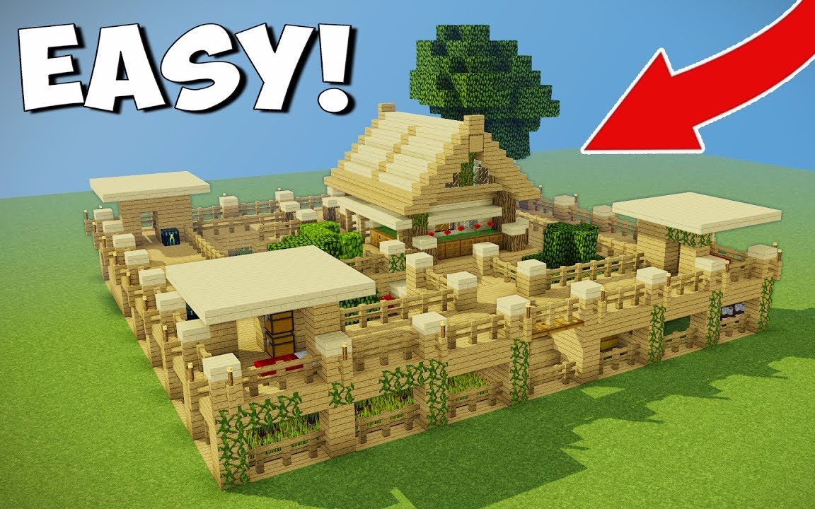 教你做容纳4个玩家的Minecraft生存基地，你需要包含生存的全部！_哔哩哔哩_bilibili