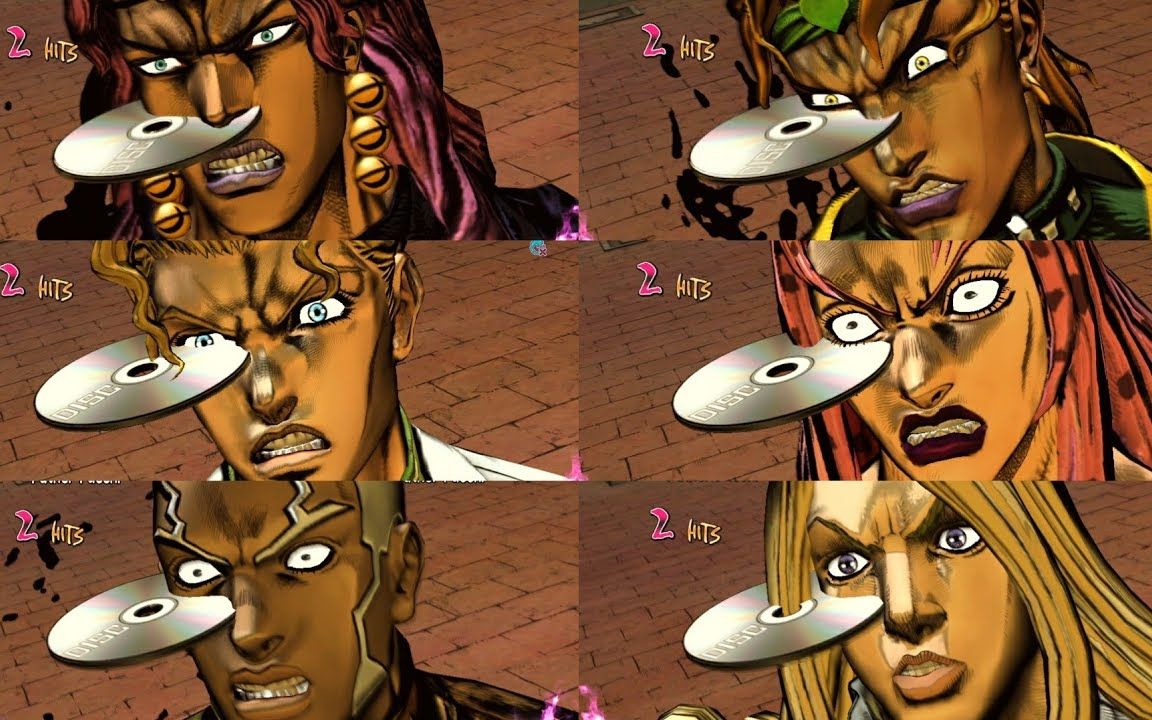 【jojo/全明星大乱斗】全角色被抽碟动画_哔哩哔哩_bilibili