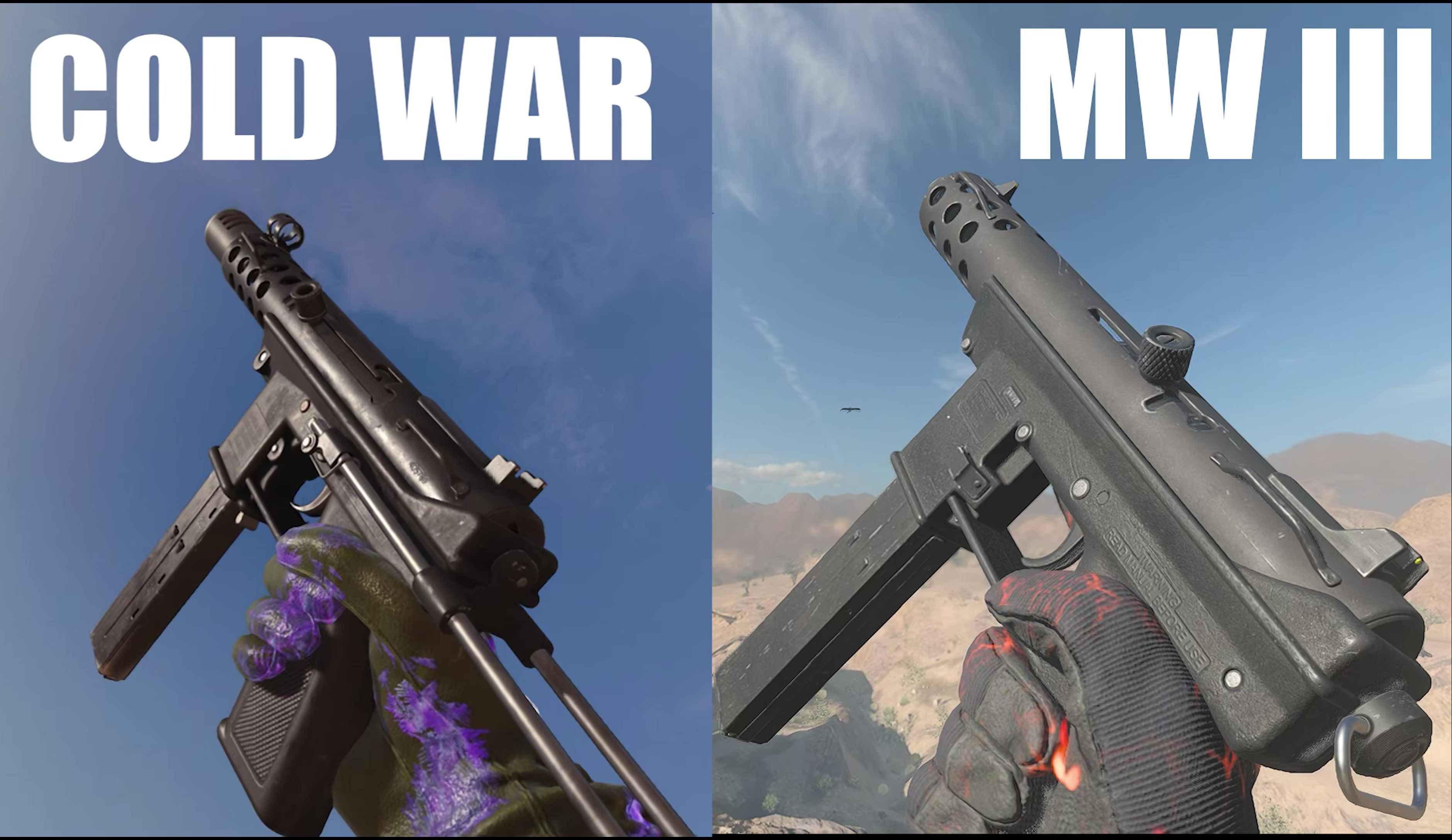 不如前作?使命召唤17 vs 20 枪械武器细节对比