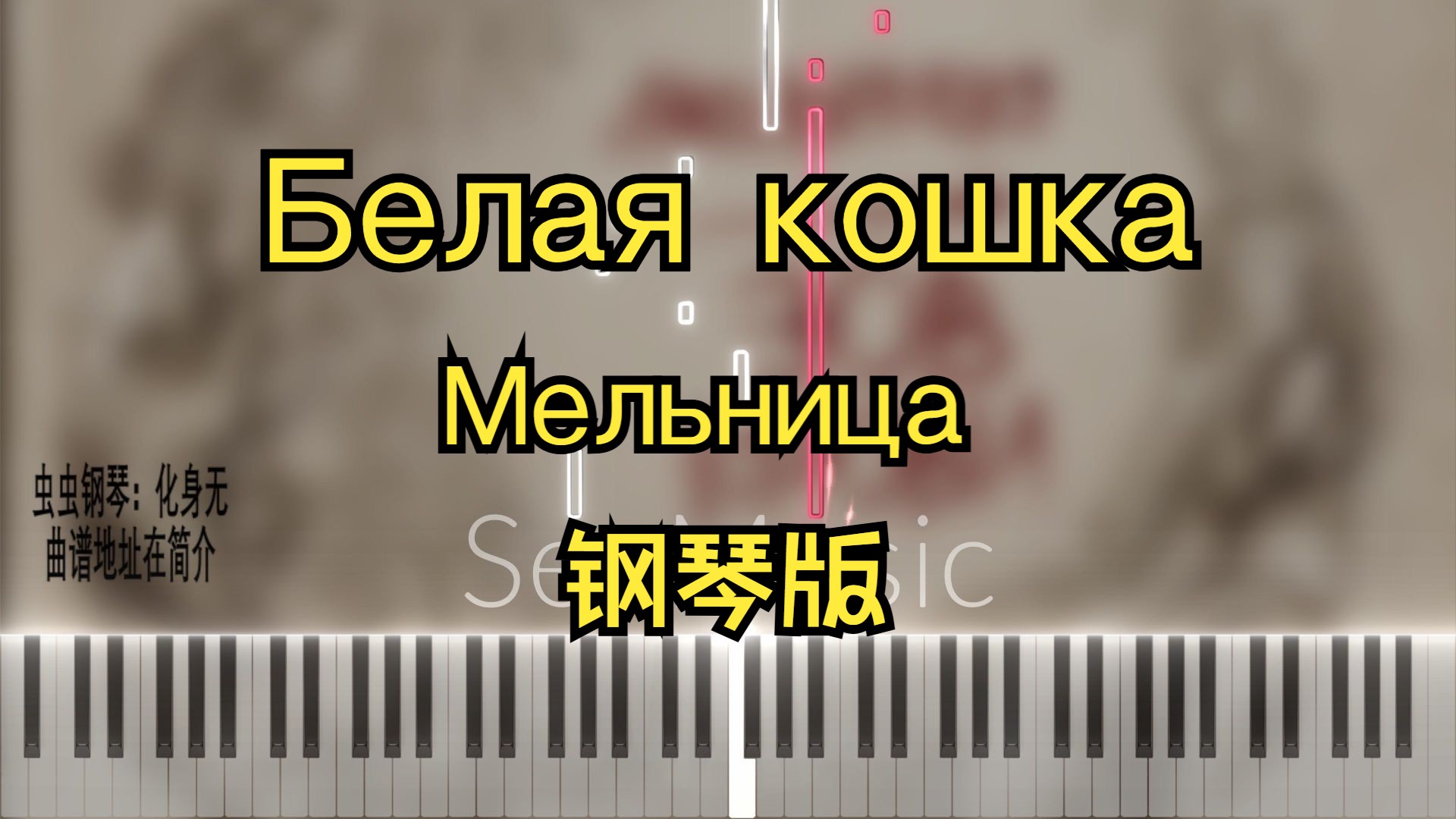 Белая кошка 小白猫 原调钢琴曲