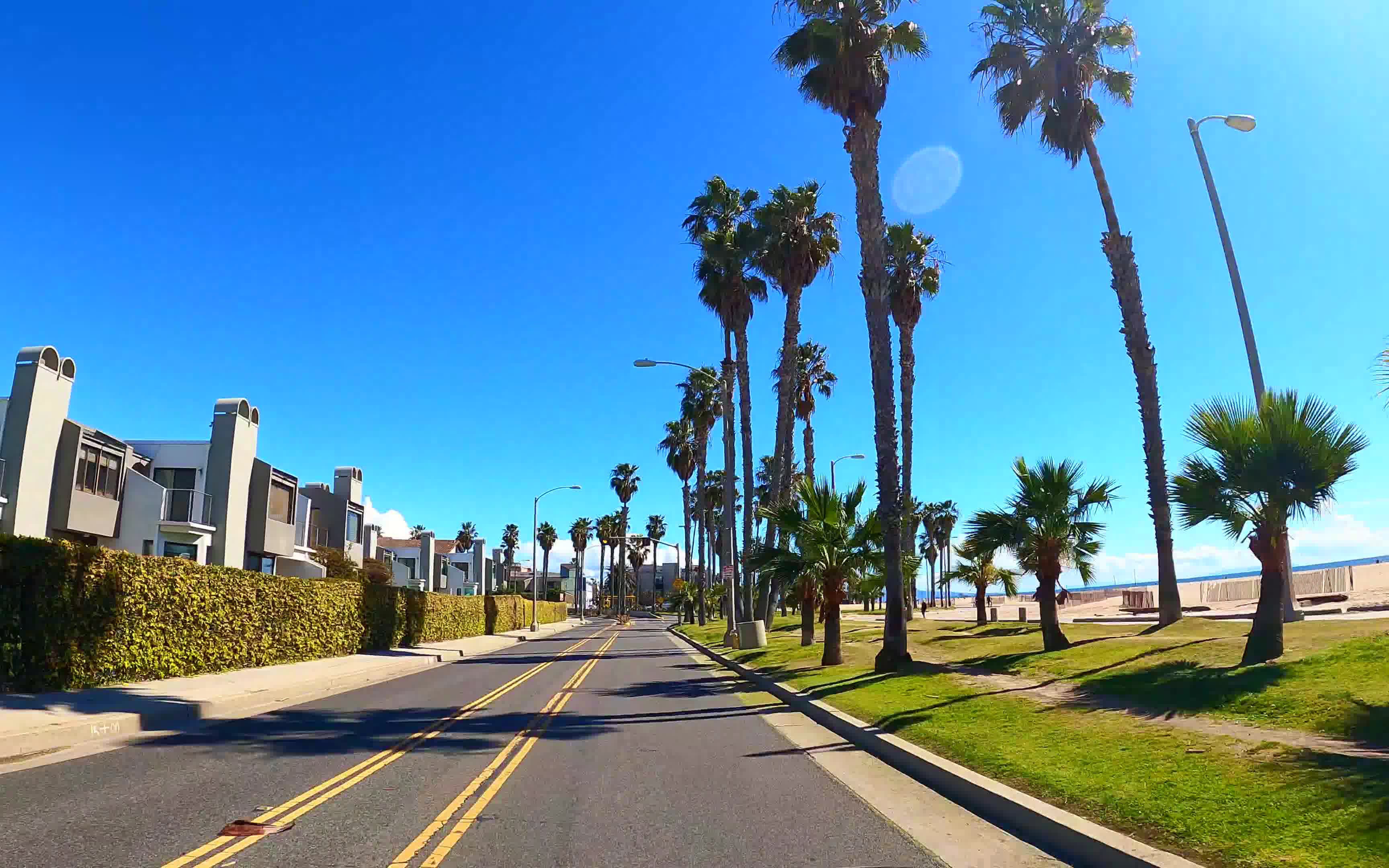 [4k] 洛杉矶海滨圣塔莫妮卡ocean大道 ocean avenue, santa monica