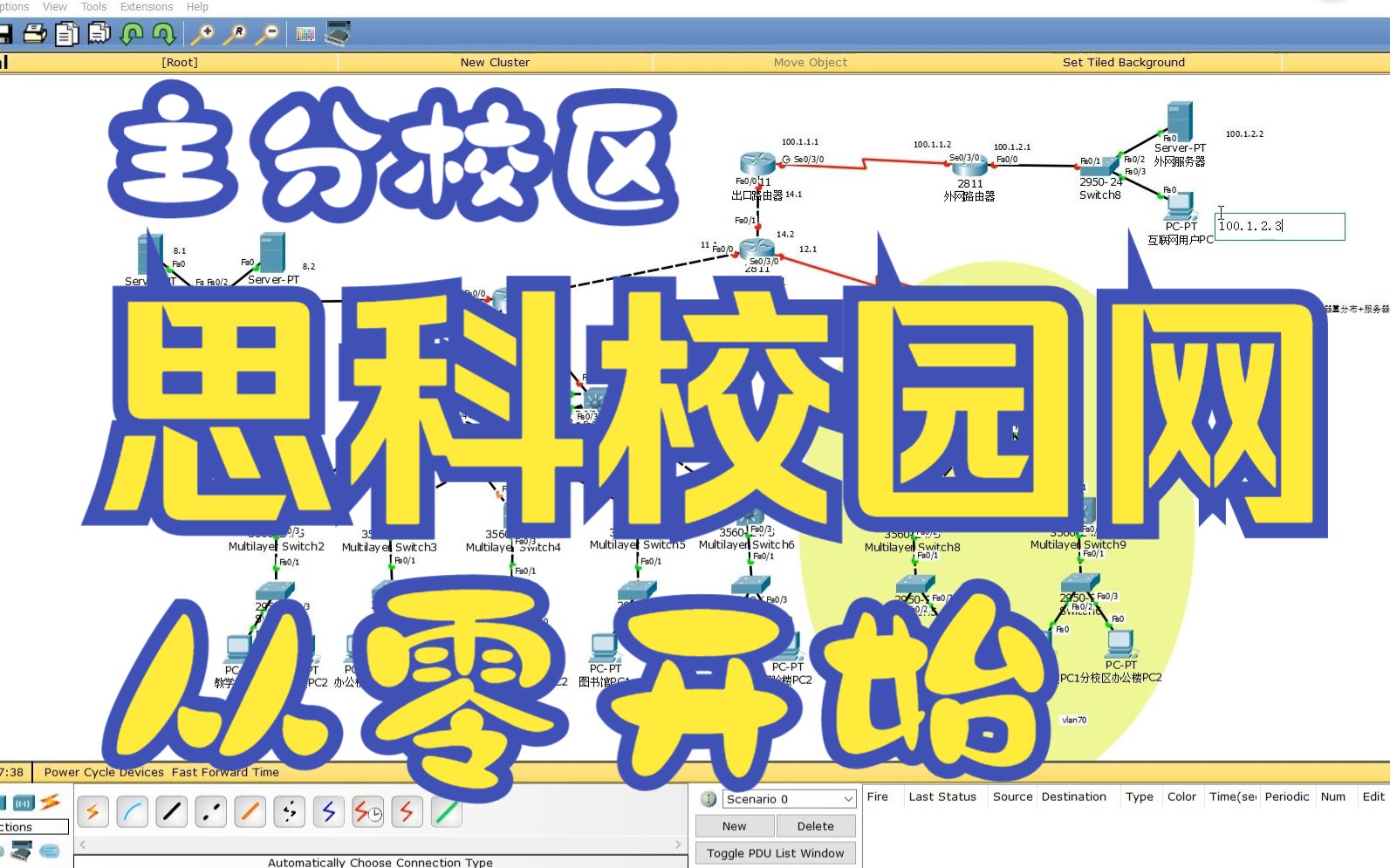 思科校园网络搭建主校区和分校区从零开始配置哔哩哔哩bilibili