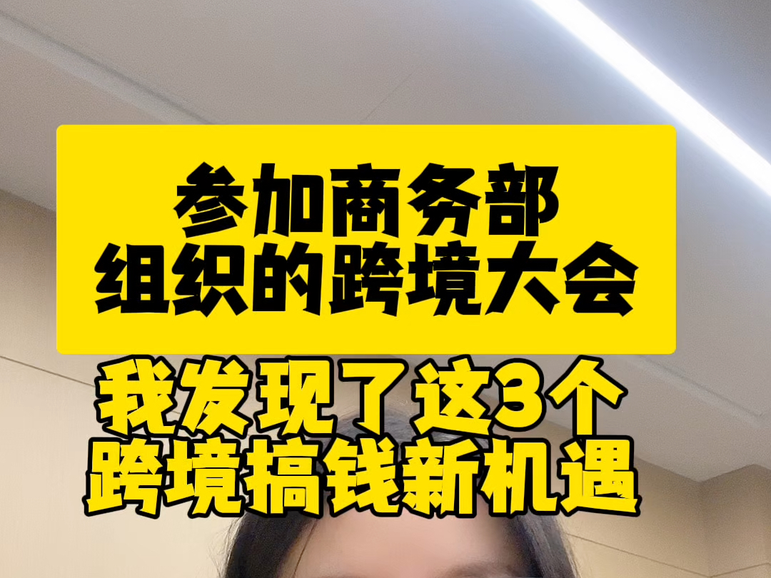 参加商务部组织的跨境大会,我发现了这3个跨境搞钱新机遇哔哩哔哩bilibili