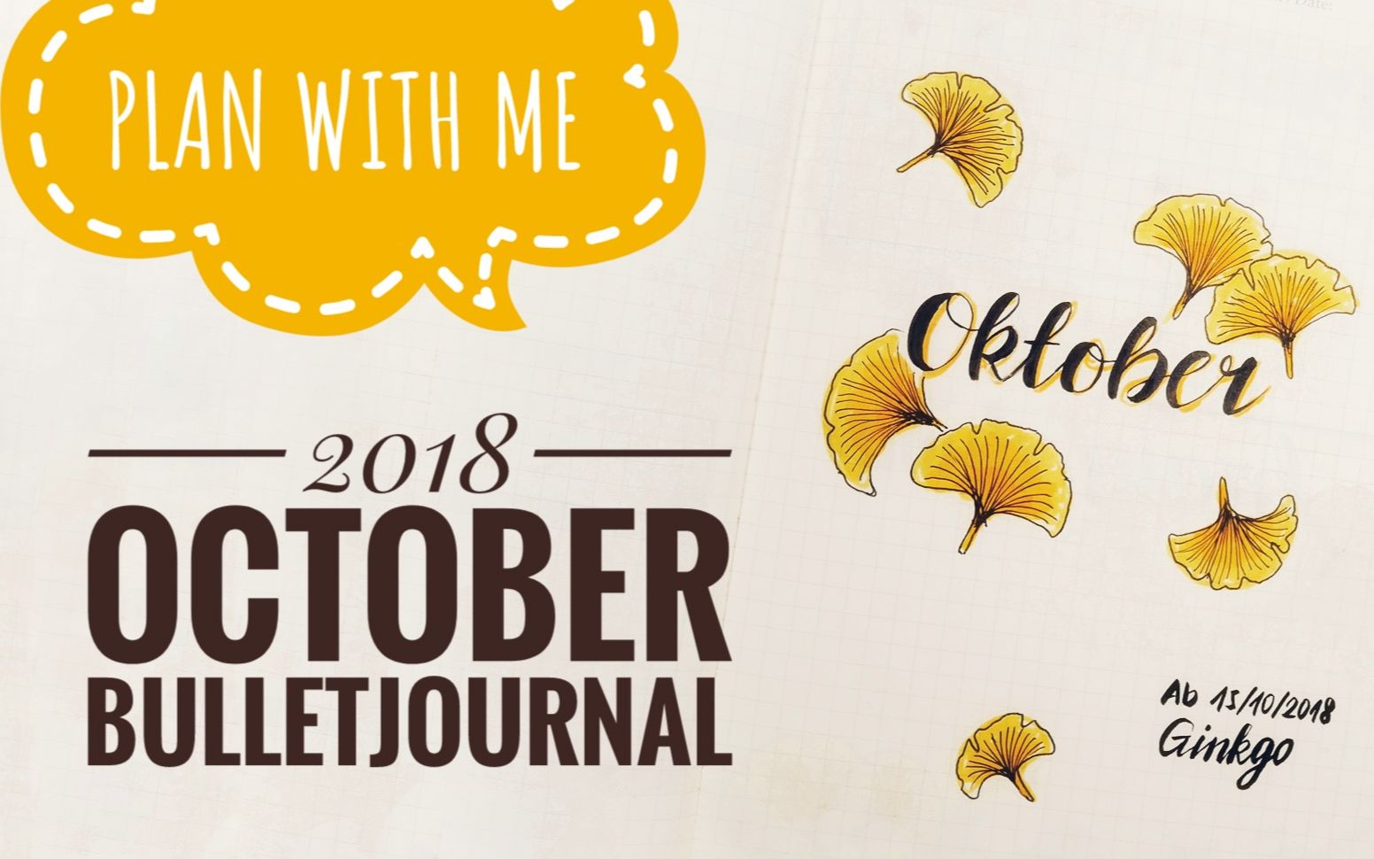 【vikki】十月bujo设置 | 银杏主题 | plan with me | october 2018