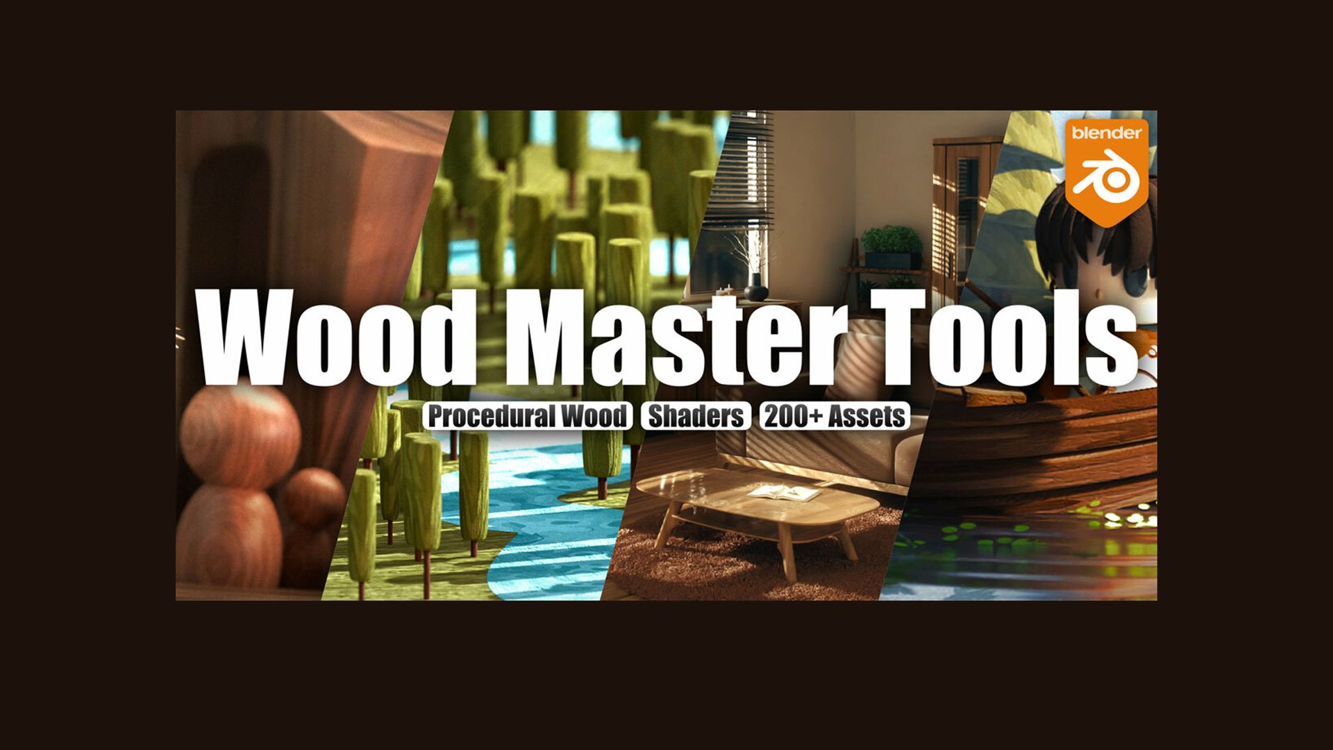 Blender木纹材质!Wood Master Tools v1.0 程序木材木纹木头材质纹理资产库哔哩哔哩bilibili