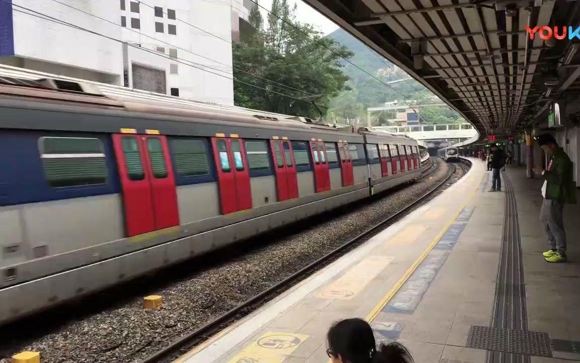 港铁东铁线不载客列车sp1900 d227d225通过及mlr e102e60到达九龙塘站