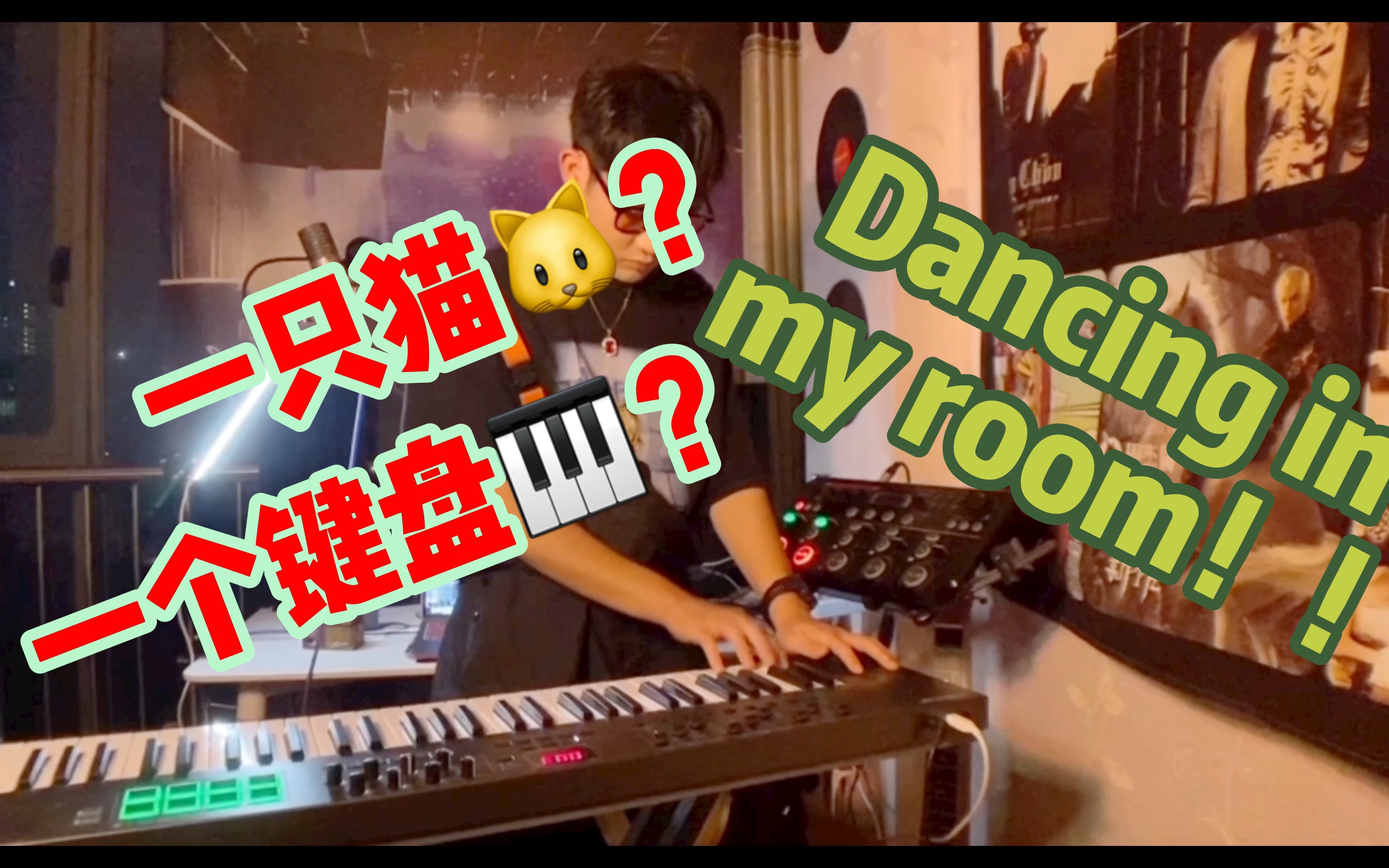 [图]用一只猫和一个键盘也能制作《dancing in my room》？？