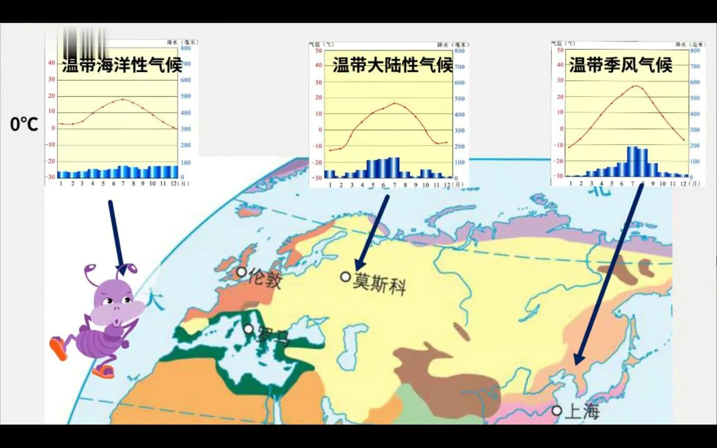 辨析、温带气候、温带大陆性气候、温带海洋性气候、温带季风气候、气温与降水(4.5分)哔哩哔哩bilibili