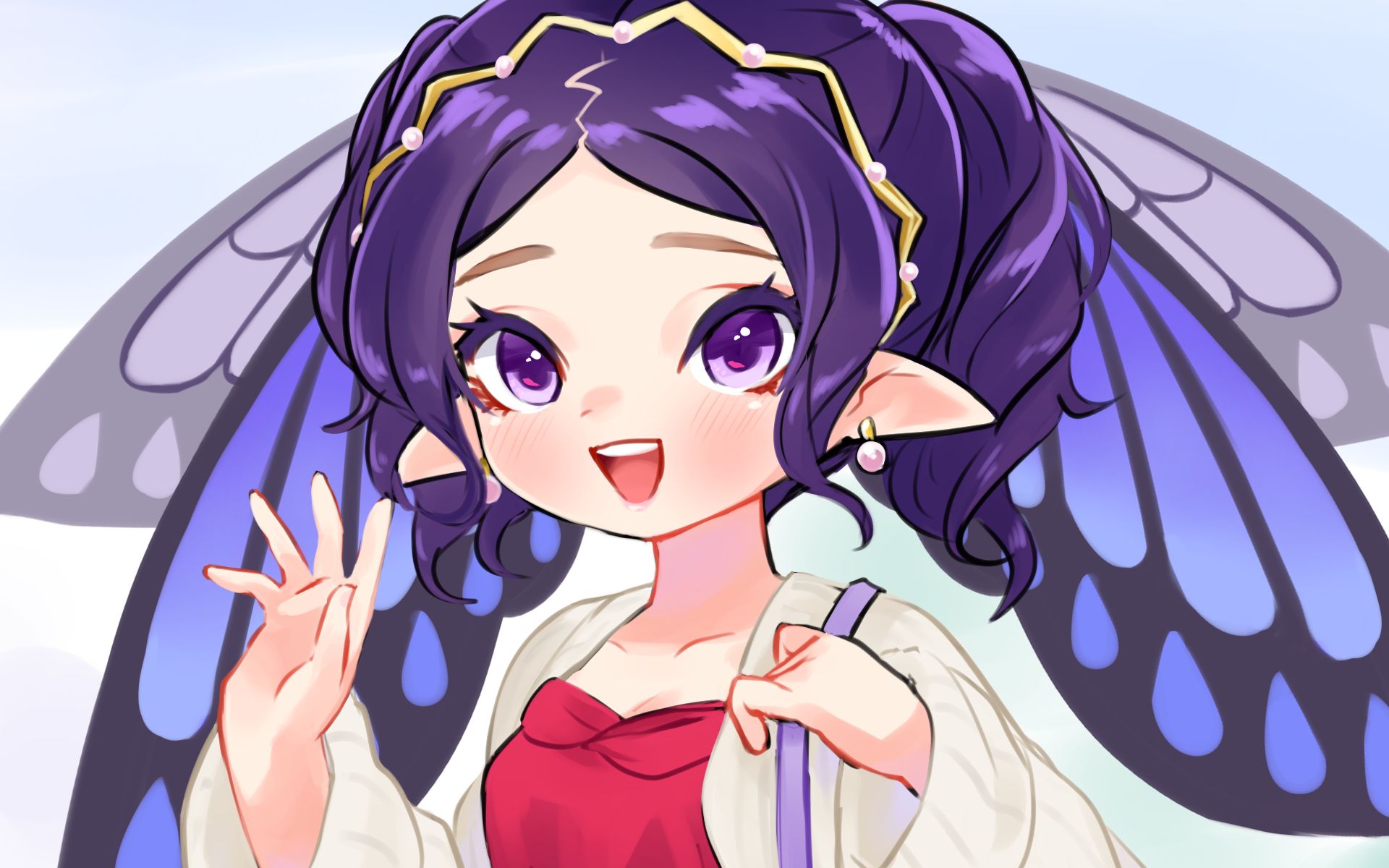 【阴阳师同人】礼服的蝴蝶精【绘画过程】