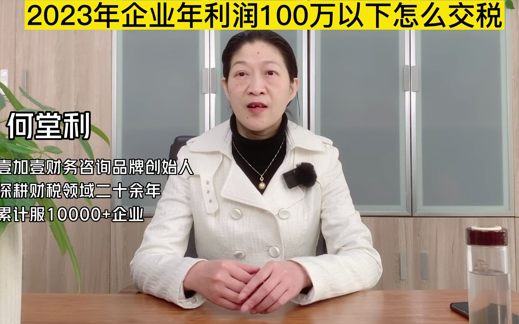 何堂利财务外包大讲堂:23年企业利润100万以下怎么缴税?哔哩哔哩bilibili