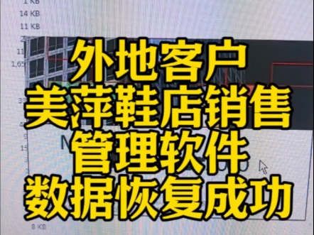 外地客户,美萍鞋店销售管理软件,数据恢复成功!#美萍管理软件数据恢复 #进销存管理软件数据恢复 #数据恢复哔哩哔哩bilibili