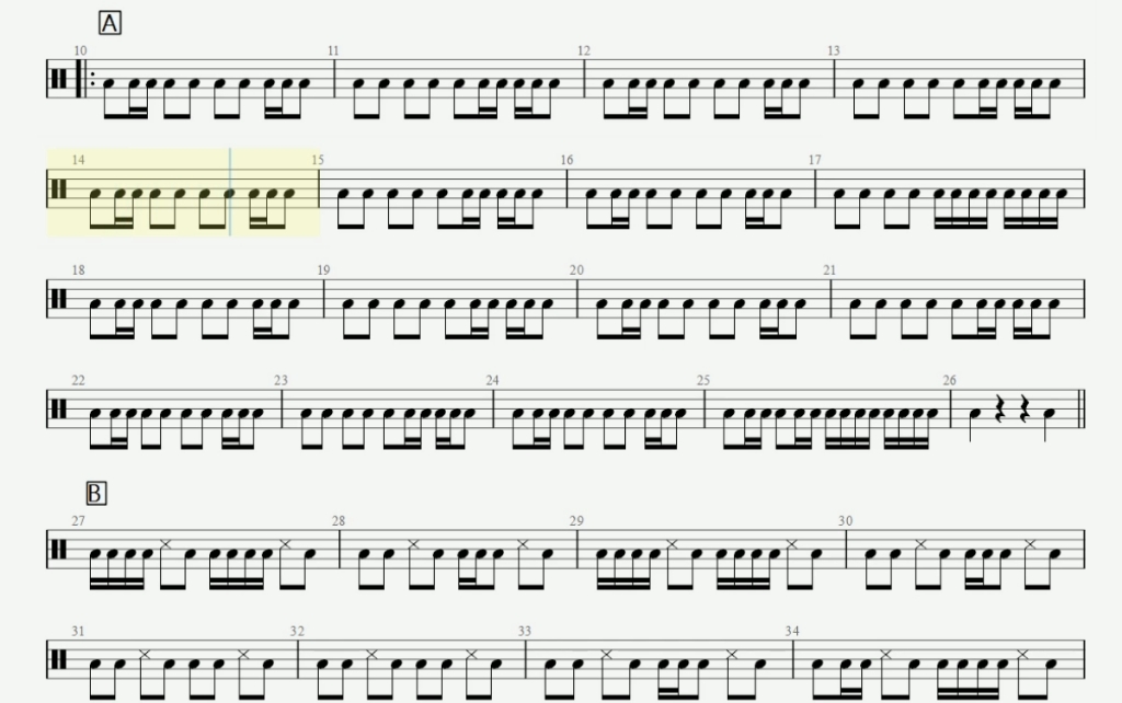 这条街最靓的仔 中国鼓 大鼓鼓谱 动态鼓谱 无鼓伴奏#扒谱