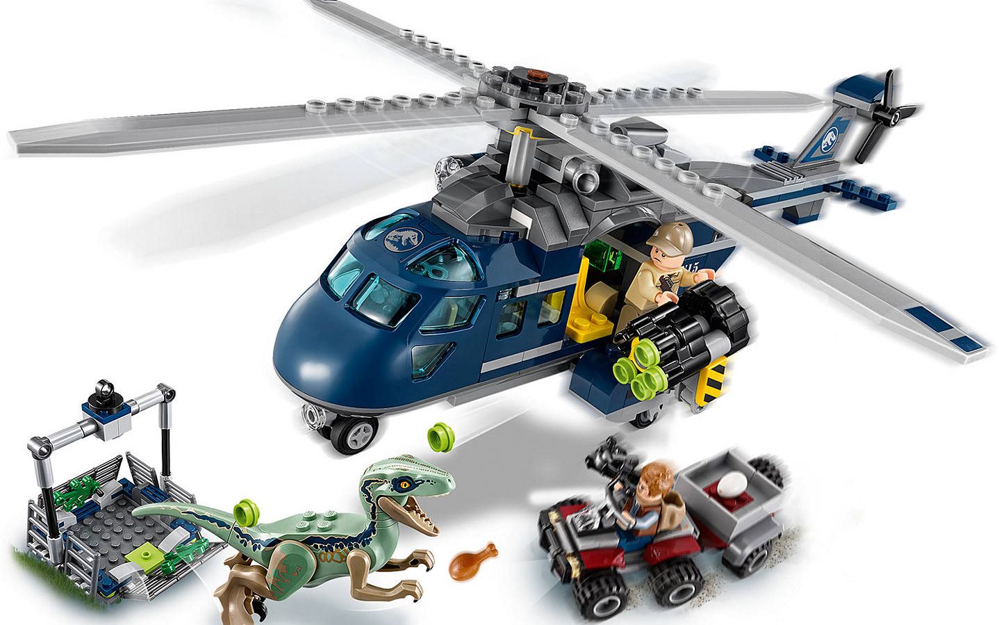 乐高 lego 75928 侏罗纪世界 blue的直升机追踪 拼搭搬砖视频