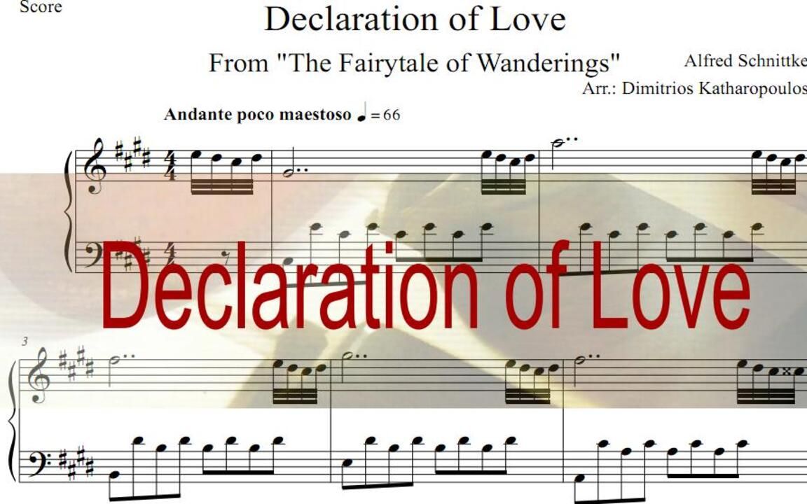 [图]Alfred Schnittke Declaration of Love钢琴谱