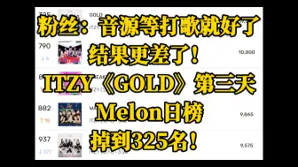 Download Video: 粉丝：音源等打歌就好了！结果更差了！ITZY《GOLD》第三天，Melon日榜掉到325名！