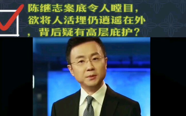 陈继志案底令人瞠目,欲将人活埋仍逍遥在外,背后疑有高层庇护?哔哩哔哩bilibili