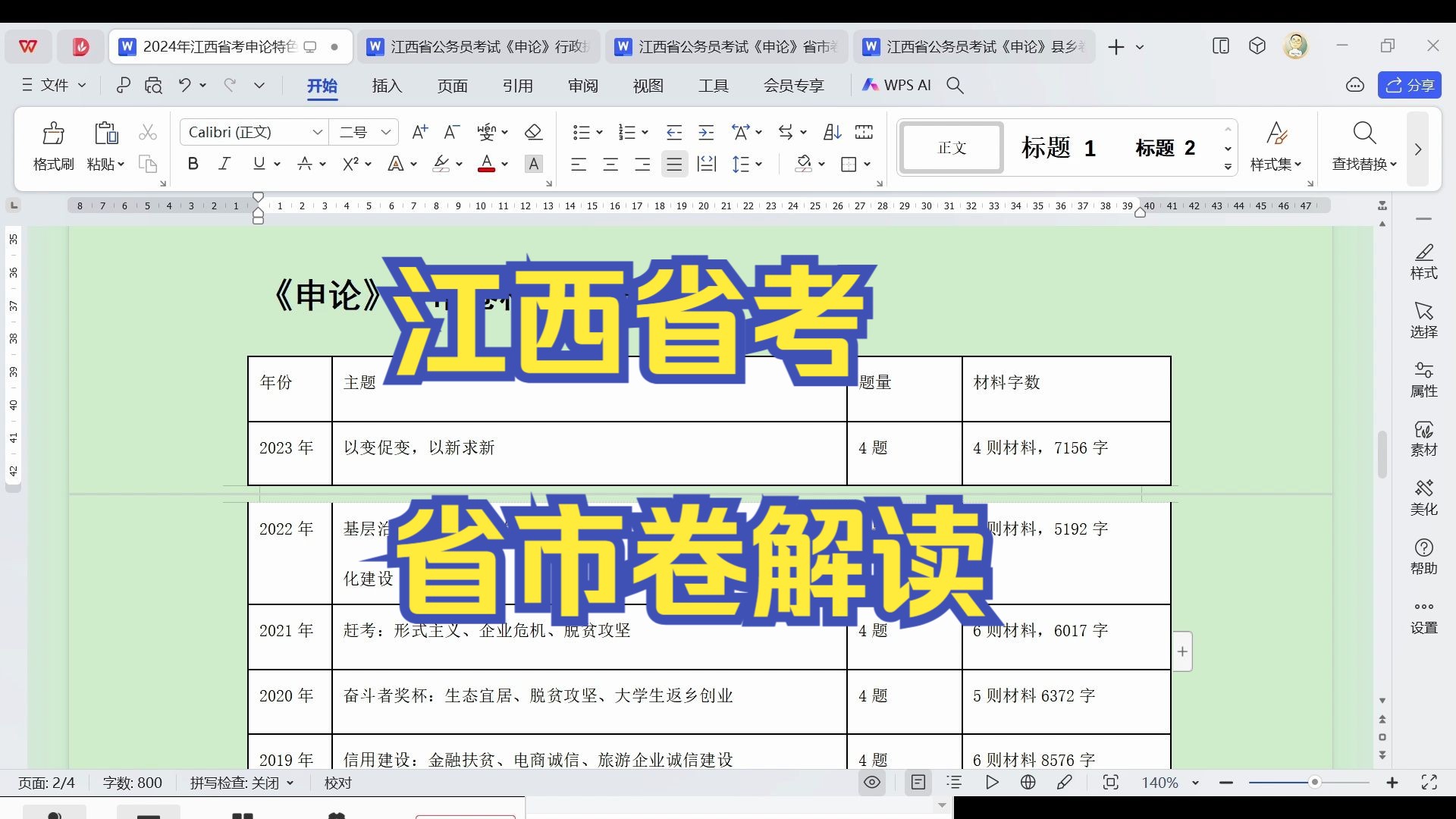 江西省考省市卷申论特色解读哔哩哔哩bilibili