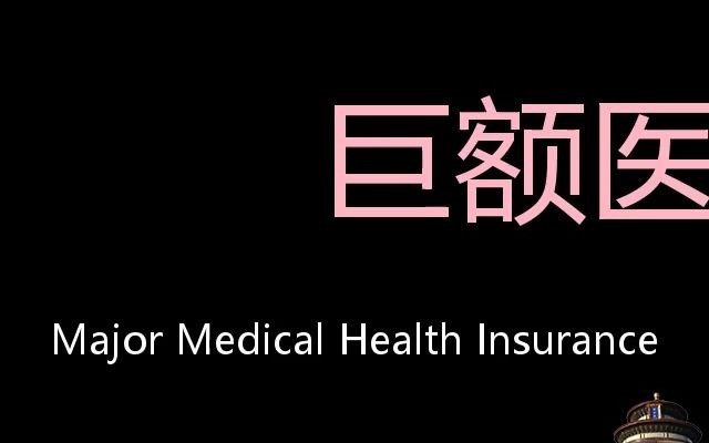 巨额医药费保险 Chinese Pronunciation major medical health insurance哔哩哔哩bilibili