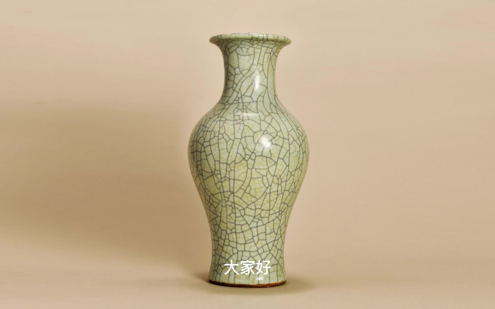 瓷物志龙泉青瓷,清仿官釉观音瓶(中鸿信国际)