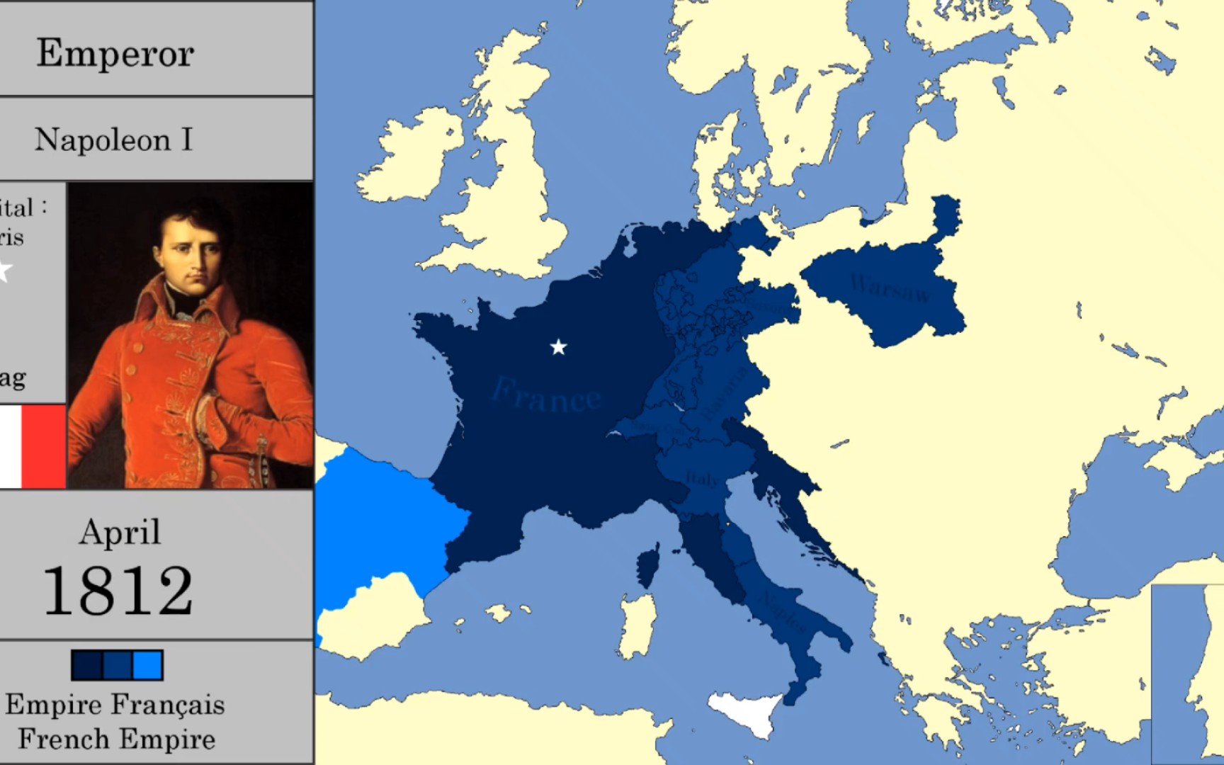 【历史地图】法兰西帝国历史地图:每月哔哩哔哩bilibili