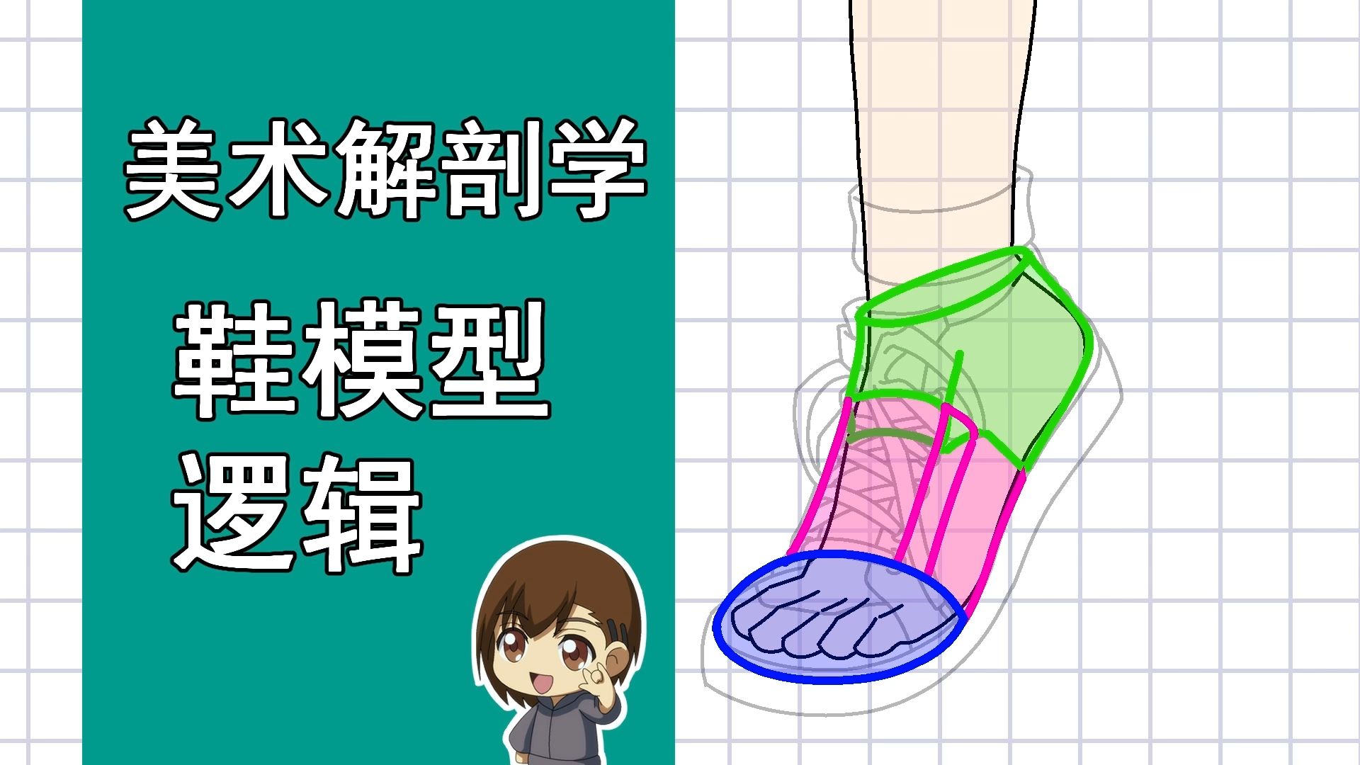 美术解剖学-85-鞋模型逻辑
