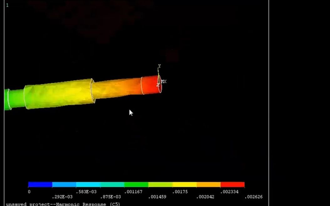 [图]ANSYS（结构动力学）电机主轴的谐响应分析-正脉科工