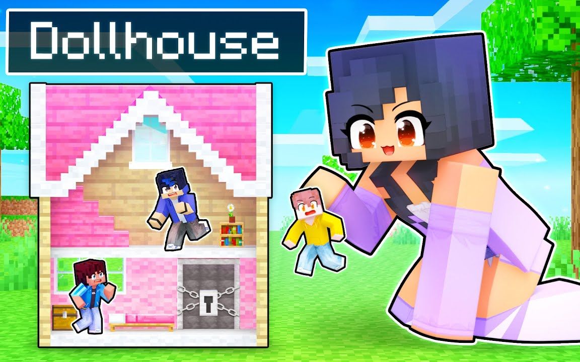 [图]【Aphmau】我的世界|把朋友们锁在娃娃屋Locking Friends in DOLL HOUSE in Minecraft!