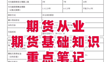 [图]专业课《期货基础知识》笔记+知识点｜干货