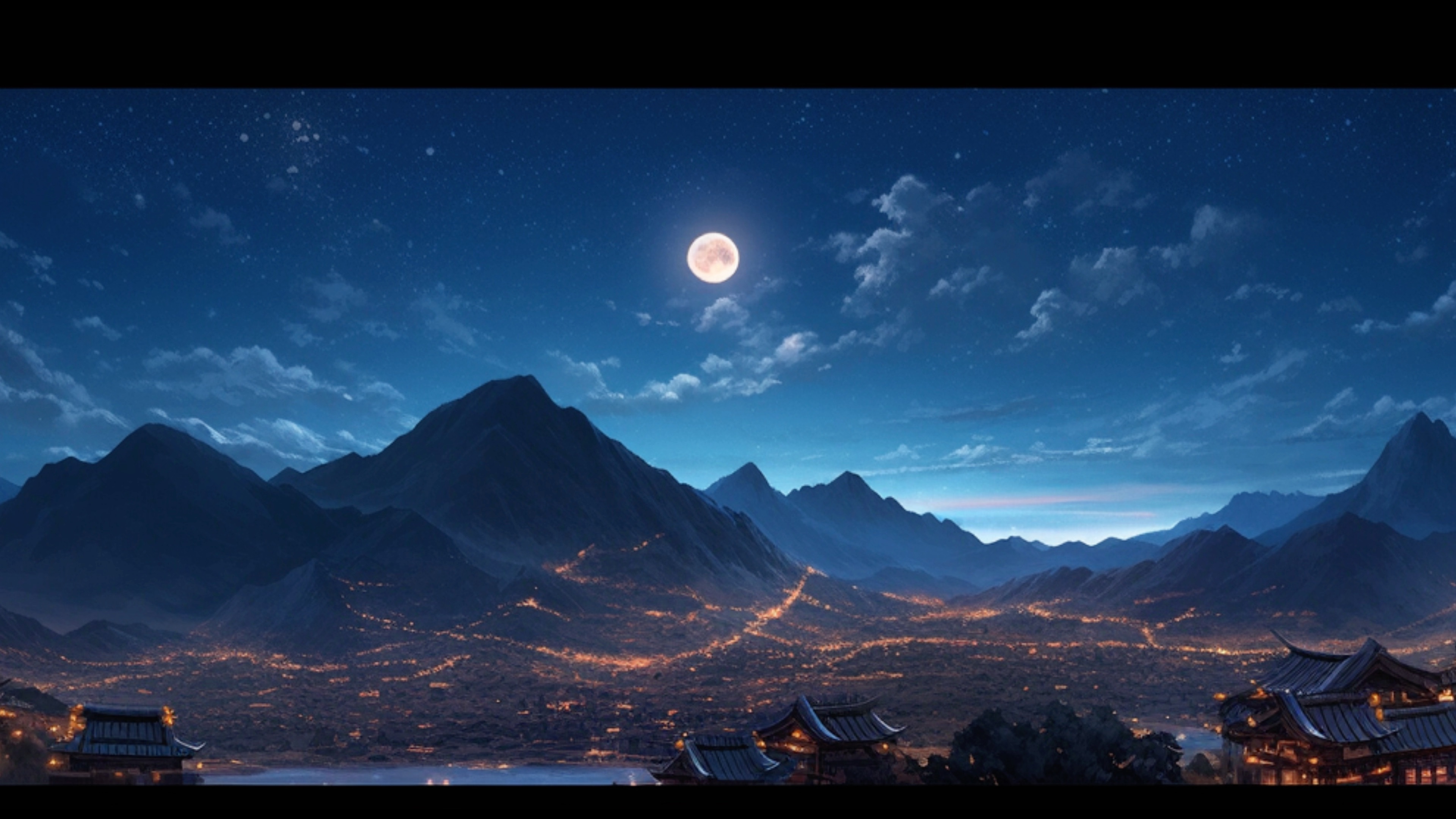 乡村夜景,治愈风景!