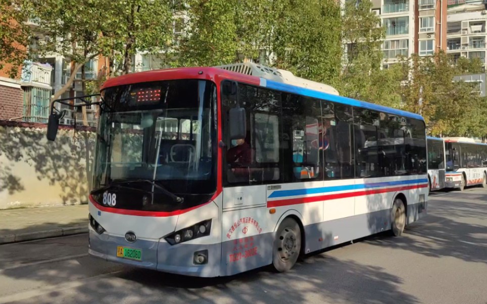 武汉通恒公汽808路"新车"比亚迪k7g,tg21-3022e汉桥路出场实录