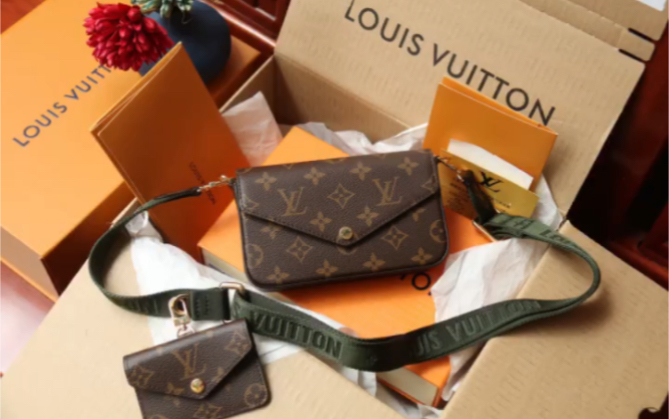 说一下高仿lv路易威登m80091 粉色 三件套 multi pochette f07licie