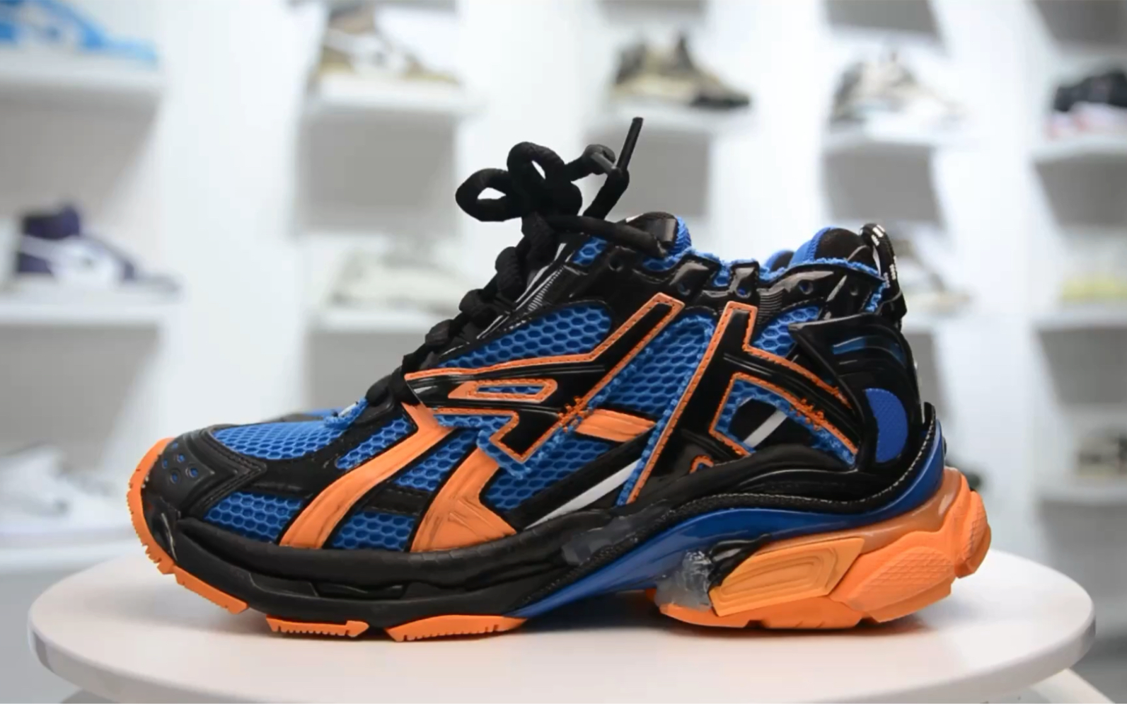 【独家实拍】balenciaga巴黎世家 runner 运动休闲鞋 黑蓝橙