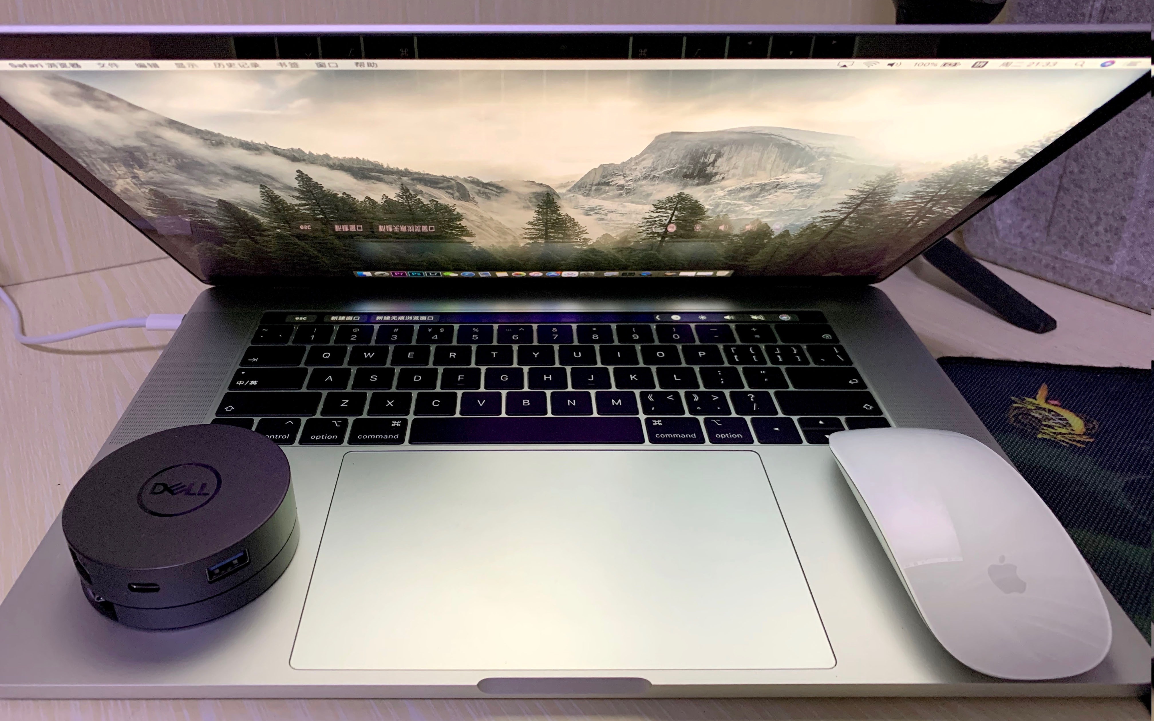 18款高配15寸macbook pro开箱及使用感受 还有magic mouse 戴尔da300