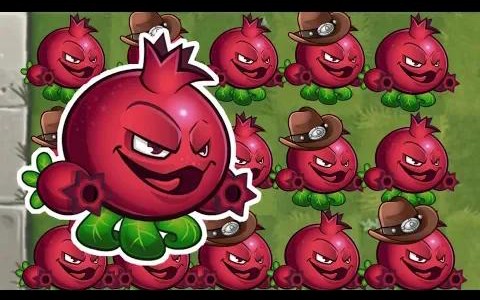 pvz2 你见过满级的新植物双枪石榴吗?