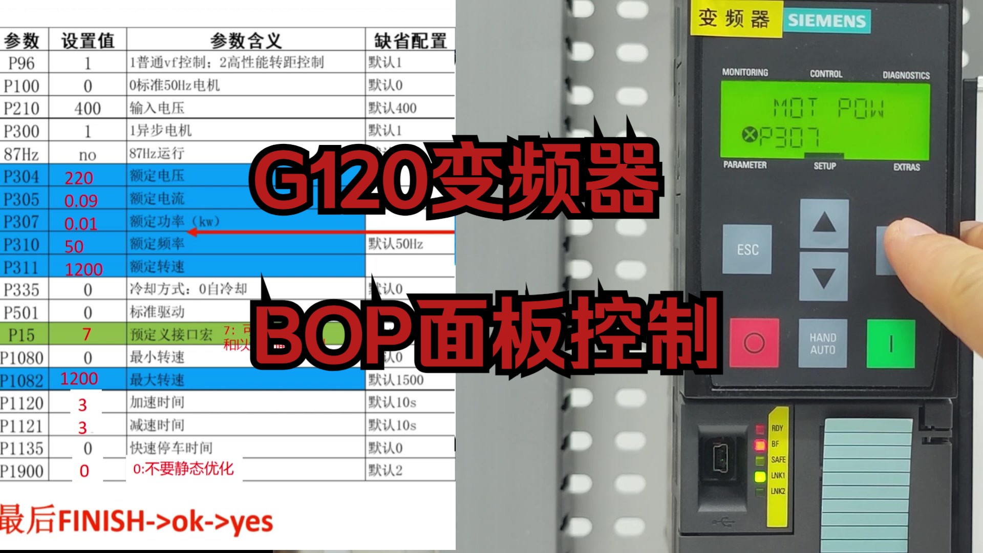 G120变频器BOP面板控制哔哩哔哩bilibili